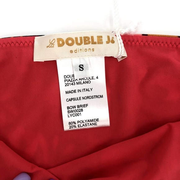 LA DOUBLE J Selva Bow Brief Reversible Print Bikini Swim Bottoms Size Small NEW - Picture 5 of 8